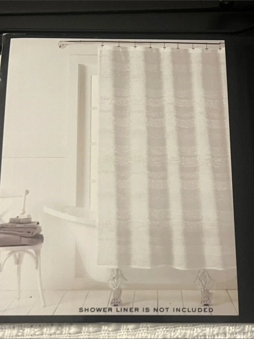 Ralph Lauren Shower Curtain white new 70”x72”